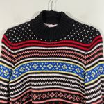 American Eagle  Women's Fairisle Knit Mocked Neck Balloon Sleeves Sweater Size S Photo 1