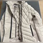 Bernardo  Hooded Puffer Jacket Neoprene Bib Size M Shadow Photo 1