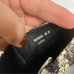 DV dolce Vita Zada ankle boots snake print‎ leather pointed toe size 8.5 Black Photo 6