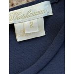 Shoshanna Marina Crepe Ruffle Sleeve Hem Navy Blue Sheath Dress Size 2 Photo 3