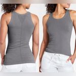 Athleta Sz L Pura Tank Top Ribbed Organic Cotton light Gray Seamless Fitted Photo 1