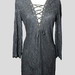 Forever 21 adorable black lace dress with black lace up front! Ntn Photo 3