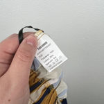 SheIn Striped Paperbag Belted Shorts Yellow Bloue S Photo 4