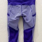 Lululemon Run For Fun Crop Wee Stripe Bruised Berry Purple Crop Pants Size 8 Photo 7