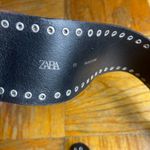 ZARA  Black Belt with Silver Studs Photo 3