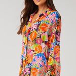 Rococo Sand Plum Shirt size Large button down metallic Retrofete fashion pass Red Photo 0