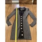 retrofete Mimi Rib Knit mini long sleeve metallic black silver blazer Dress M Size M Photo 11