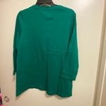 kim rogers  Womens Christmas Candy Canes 3/4 Sleeve Green Top Shirt M Medium NWT Photo 4