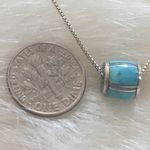 Sterling Silver Turquoise Inlay 16” Necklace and Earrings Set Photo 6