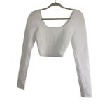 Aritzia ✨Babaton Sculpt Knit Scoopneck White Longsleeve Sz Small Top✨ Photo 7