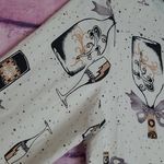 Soma  CHAMPAGNE BOTTLE ENJOY TOAST CELEBRATE NOVELTY PRINT PJ SHIRT TOP M Photo 4