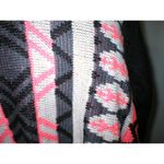 $190 OSFM Fringe Cardigan Womens Wrap New Designer Kiwi Tucker Black Coral White Size L Photo 7