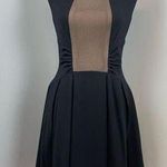 Anthropologie Eva Franco Rebel Black Nude Mesh Inset Fit and Flare Knit Dress Size 6 Photo 0