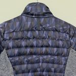 Lululemon Fluff Off Jacket Goose Down Puffer Pullover Purple Patterned Size 6 Photo 3