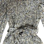 Quiz light blue/brown/cream woven floral ditsy square neck jumpsuit size 6 Multiple Photo 5