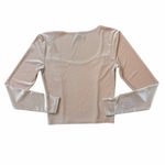 Free Press  Velvet Cropped Long Sleeve Top Photo 1