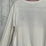 Vintage Carly Blake American Flag USA Ribbed Hem Crew Neck Sweater Large Red Photo 4