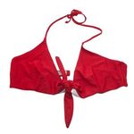 Boohoo Bikini Top Halter Tie Front Red 14 Photo 0