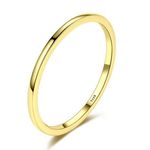 Sterling Silver SIZE 8 18kt Gold Plated 925  Solid Band Photo 0