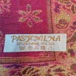 Pashmina Silk Scarf Shawl – Burgundy Gold Floral Fringe Wrap Purple Photo 2