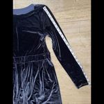 DESIR COUTURE Gray Velvet Gown Maxi Dress Sash High Slit‎ M Size M Photo 5