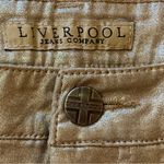 Liverpool  straight leg pant size 16 gold metallic pant button and zip closure Photo 1