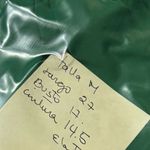 Beautiful green chiffon blouse, with layered detail on the neck Size M Photo 4