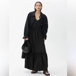 Arket Black Lyocell Blend Neck Tie Tier Dress size S Photo 11