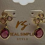 NEW REAL SIMPLE RS pink and gold fashion earrings style# R1256 Photo 10