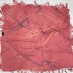 Splatter Paint Scarf Pink Fringe Eclectic Square Art to Wear Funky Colorful Photo 7