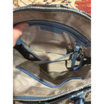 Michael Kors Blue Patent Leather Dome Satchel Handbag with Lock Charm – Interior Photo 12