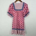 Old Navy  Pink‎ Floral Print Mini Dress Womens Small Square Neckline Boho Chic Photo 7