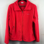 Columbia Women’s  2X Bright Red Fleece Zip-Up Photo 0