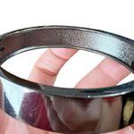 Kenneth Cole Gunmetal Gray Black Pave Rhinestone Bangle Clamper Bracelet Photo 8