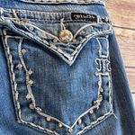 Miss Me  Easy Boot Style Distressed Embellished Low Rise Jeans Size 27 Photo 4