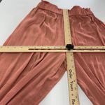 ZARA Pants Womens X Small Pink Orange Wide Leg Stretch Waist Satin Photo 10