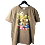Urban Outfitters These Colors Don't Run T Shirt Brown 2XL XXL USA Eagle Flag Graphic Tee Solid Photo 1