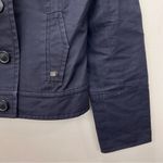 Ted Baker  Womens Navy Blue Collared Button Up Pockets Jacket Ted Size 1 US SMALL Photo 4