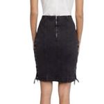 Free People Black Stretch Denim Pencil Skirt Photo 7