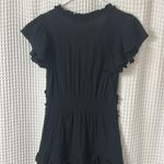 Pinch Gauzy Deep V Neck Black Tiered Short Sleeve Maxi Dress Medium Photo 12