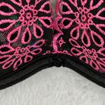 Victoria's Secret ‎ Sexy Little Things Floral Lace Bra 32B Black Pink Photo 1