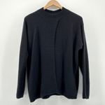 Antonio Melani Black 100% Cashmere Mock Neck Split Back Sweater Women's Small Photo 4