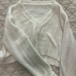 Cropped White Sweater Photo 3