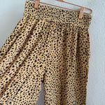 Billabong Spotted Tan and Black Elastic Waist Cropped Wide Leg Small Photo 3