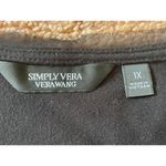 Vera Wang Simply Vera Colorblock Sleeveless Top Tunic 1X Burgundy Black Cream Bl Photo 1