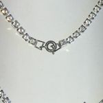Elegant Vintage Silver Tone CZ Rhinestone Classic Formal Bow Necklace Photo 3