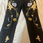 Lana Erica Vintage Black Embroidered Denim Size 4 Photo 1