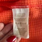 Free People  Orange Waffle Thermal Knit‎ Long Sleeve Size Medium NWOT Photo 4