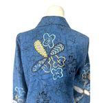 Coldwater Creek Vintage Embroidered Denim Jean Floral Jacket Small Boho Festival Photo 3
