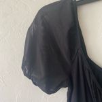 Missguided  black short puffy mesh sleeve mini dress Photo 5